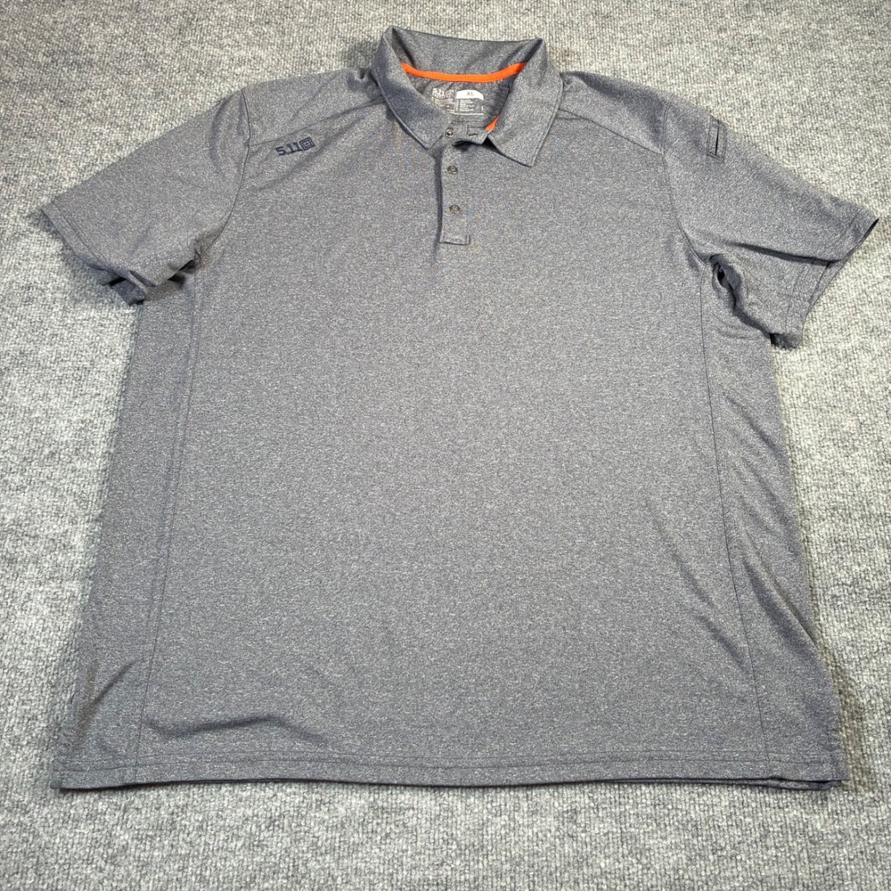 5.11 Tactical Polo Shirt Mens XL Gray Heather Performance Short Sleeve